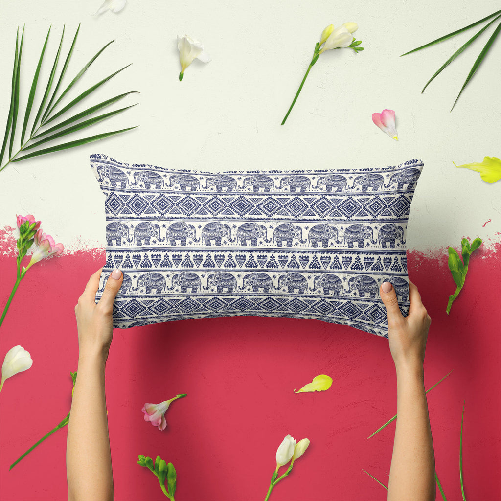 Ethnic Elephant Pillow Cover Case-Pillow Cases-PIL_CV-IC 5007449 IC 5007449, Abstract Expressionism, Abstracts, African, Allah, Ancient, Arabic, Art and Paintings, Aztec, Botanical, Culture, Ethnic, Fashion, Festivals and Occasions, Festive, Floral, Flowers, Historical, Illustrations, Indian, Islam, Mandala, Medieval, Mexican, Nature, Patterns, Retro, Semi Abstract, Signs, Signs and Symbols, Traditional, Tribal, Vintage, World Culture, elephant, pillow, cover, case, pattern, texture, arabesque, art, abstrac