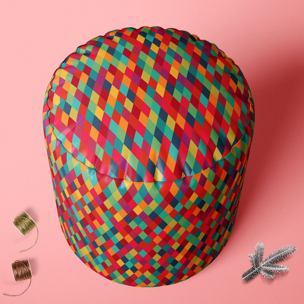 Diamond Tiles Footstool Footrest Puffy Pouffe Ottoman Bean Bag | Canvas Fabric-Footstools-FST_CB_BN-IC 5007450 IC 5007450, Abstract Expressionism, Abstracts, Ancient, Art and Paintings, Diamond, Digital, Digital Art, Fashion, Geometric, Geometric Abstraction, Graphic, Historical, Illustrations, Medieval, Modern Art, Paintings, Patterns, Retro, Semi Abstract, Signs, Signs and Symbols, Triangles, Vintage, tiles, footstool, footrest, puffy, pouffe, ottoman, bean, bag, canvas, fabric, abstract, art, backdrop, b