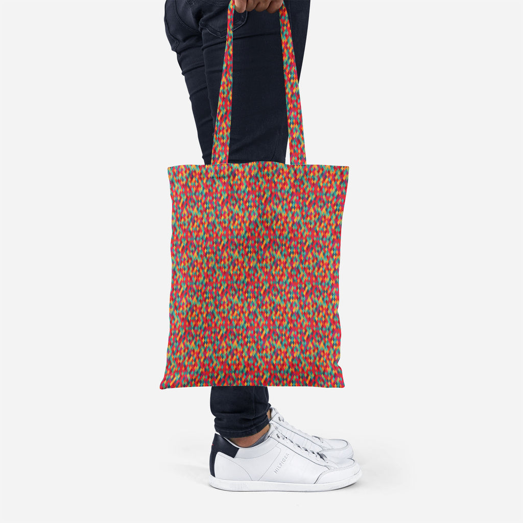 ArtzFolio Diamond Tiles Tote Bag Shoulder Purse | Multipurpose-Tote Bags Basic-AZ5007450TOT_RF-IC 5007450 IC 5007450, Abstract Expressionism, Abstracts, Ancient, Art and Paintings, Diamond, Digital, Digital Art, Fashion, Geometric, Geometric Abstraction, Graphic, Historical, Illustrations, Medieval, Modern Art, Paintings, Patterns, Retro, Semi Abstract, Signs, Signs and Symbols, Triangles, Vintage, tiles, tote, bag, shoulder, purse, multipurpose, abstract, art, backdrop, background, blue, colorful, cover, c