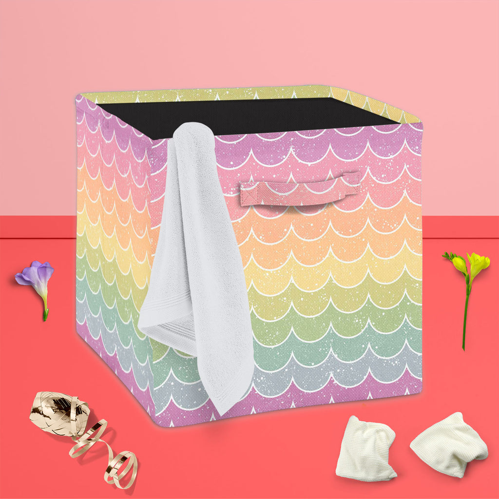 Wavey Foldable Open Storage Bin | Organizer Box, Toy Basket, Shelf Box, Laundry Bag | Canvas Fabric-Storage Bins-STR_BI_CB-IC 5007451 IC 5007451, Abstract Expressionism, Abstracts, Ancient, Books, Decorative, Digital, Digital Art, Fashion, Geometric, Geometric Abstraction, Graphic, Historical, Medieval, Modern Art, Patterns, Retro, Semi Abstract, Stripes, Vintage, wavey, foldable, open, storage, bin, organizer, box, toy, basket, shelf, laundry, bag, canvas, fabric, seamless, wallpaper, pink, pastel, abstrac
