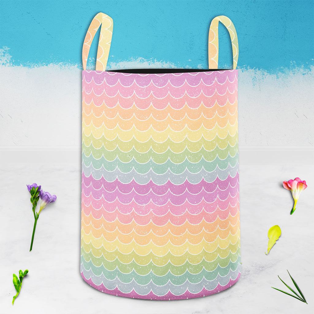 Wavey Foldable Open Storage Bin | Organizer Box, Toy Basket, Shelf Box, Laundry Bag | Canvas Fabric-Storage Bins-STR_BI_CB-IC 5007451 IC 5007451, Abstract Expressionism, Abstracts, Ancient, Books, Decorative, Digital, Digital Art, Fashion, Geometric, Geometric Abstraction, Graphic, Historical, Medieval, Modern Art, Patterns, Retro, Semi Abstract, Stripes, Vintage, wavey, foldable, open, storage, bin, organizer, box, toy, basket, shelf, laundry, bag, canvas, fabric, seamless, wallpaper, pink, pastel, abstrac