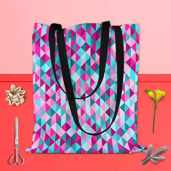 Triangle Tiles Tote Bag Shoulder Purse | Multipurpose-Tote Bags Basic-TOT_FB_BS-IC 5007452 IC 5007452, Abstract Expressionism, Abstracts, Art and Paintings, Decorative, Geometric, Geometric Abstraction, Grid Art, Illustrations, Modern Art, Patterns, Semi Abstract, Signs, Signs and Symbols, Triangles, triangle, tiles, tote, bag, shoulder, purse, cotton, canvas, fabric, multipurpose, abstract, art, backdrop, background, blue, closeup, color, creative, decor, design, grid, illustration, modern, mosaic, pattern