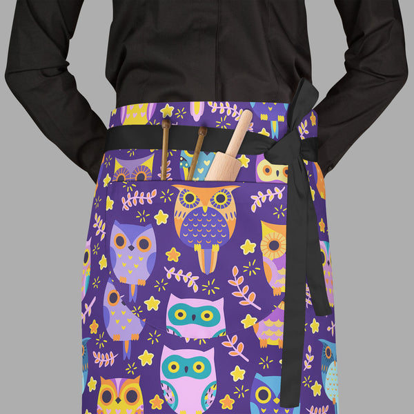 Owls Apron | Adjustable, Free Size & Waist Tiebacks-Aprons Waist to Feet-APR_WS_FT-IC 5007453 IC 5007453, Animated Cartoons, Art and Paintings, Baby, Birds, Caricature, Cartoons, Children, Comics, Digital, Digital Art, Graphic, Illustrations, Kids, Nature, Patterns, Scenic, Signs, Signs and Symbols, owls, full-length, waist, to, feet, apron, poly-cotton, fabric, adjustable, tiebacks, owl, adorable, art, background, bird, cartoon, character, colorful, comic, cute, decor, decoration, design, element, fun, fun
