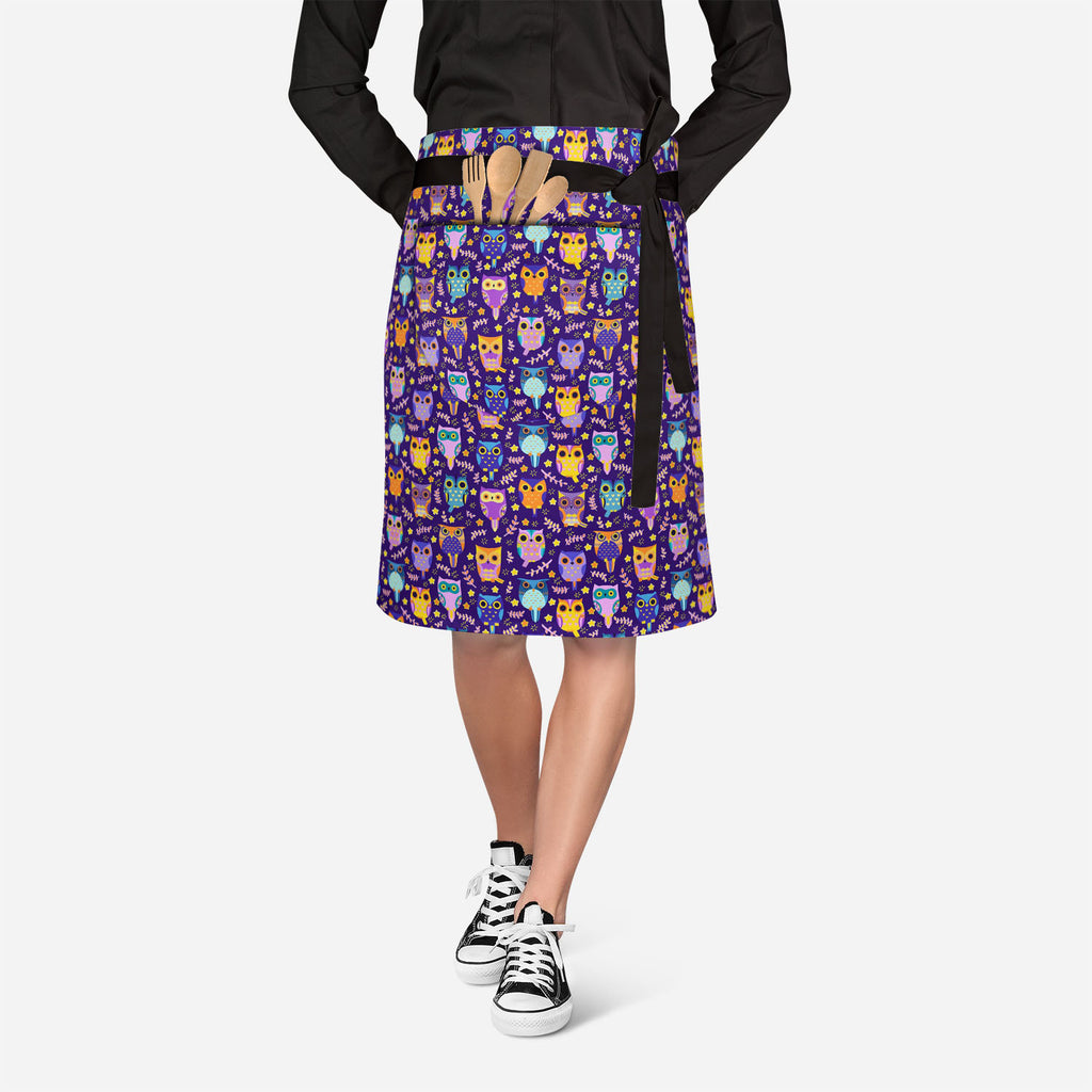 Owls Apron | Adjustable, Free Size & Waist Tiebacks-Apron Waist to Feet-APR_WS_KN-IC 5007453 IC 5007453, Animated Cartoons, Art and Paintings, Baby, Birds, Caricature, Cartoons, Children, Comics, Digital, Digital Art, Graphic, Illustrations, Kids, Nature, Patterns, Scenic, Signs, Signs and Symbols, owls, apron, adjustable, free, size, waist, tiebacks, owl, adorable, art, background, bird, cartoon, character, colorful, comic, cute, decor, decoration, design, element, fun, funny, illustration, kid, ornament, 