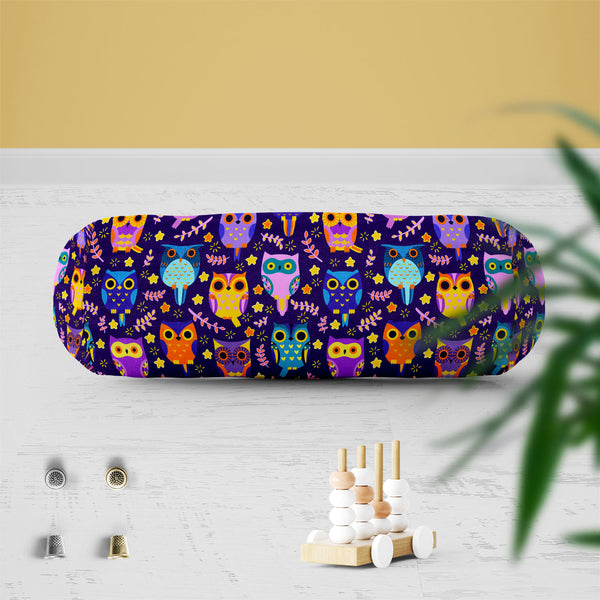 Owls Bolster Cover Booster Cases | Concealed Zipper Opening-Bolster Covers-BOL_CV_ZP-IC 5007453 IC 5007453, Animated Cartoons, Art and Paintings, Baby, Birds, Caricature, Cartoons, Children, Comics, Digital, Digital Art, Graphic, Illustrations, Kids, Nature, Patterns, Scenic, Signs, Signs and Symbols, owls, bolster, cover, booster, cases, zipper, opening, poly, cotton, fabric, owl, adorable, art, background, bird, cartoon, character, colorful, comic, cute, decor, decoration, design, element, fun, funny, ill