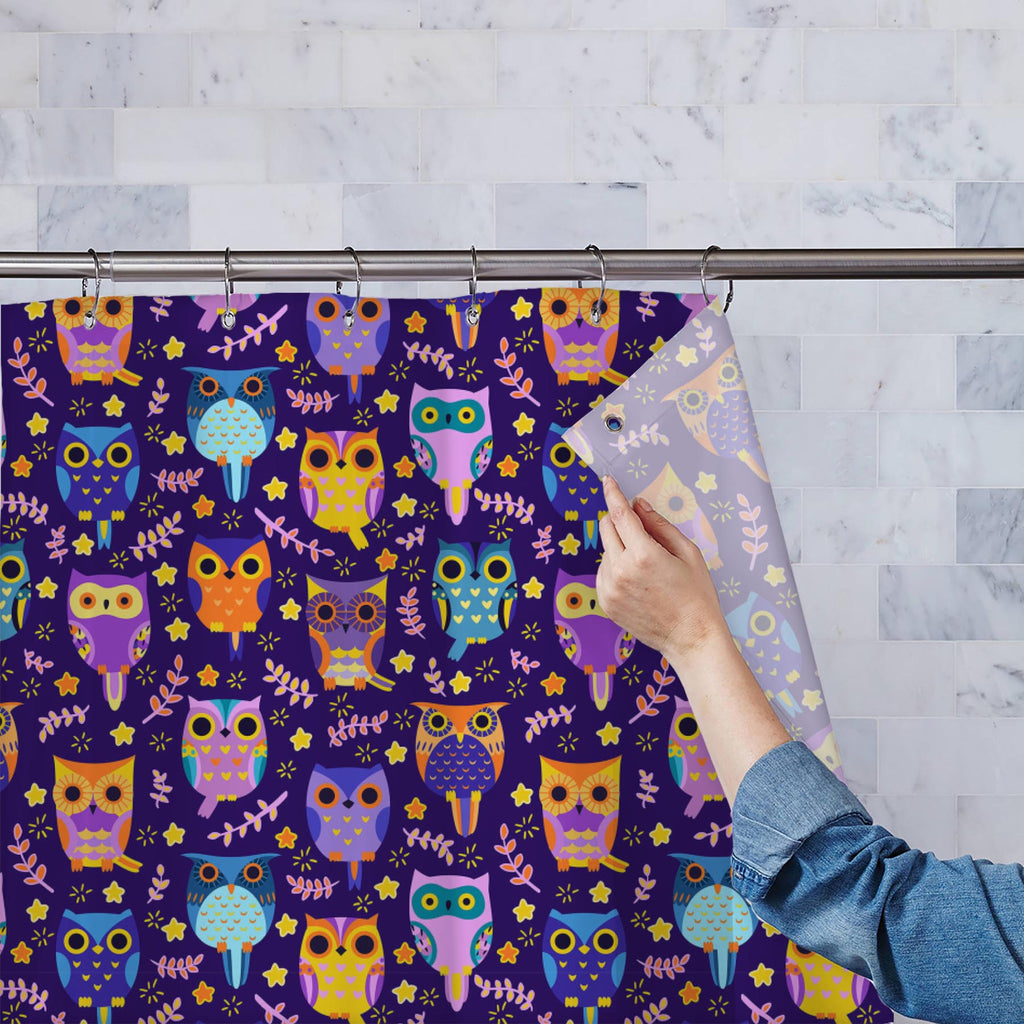 Owls Washable Waterproof Shower Curtain-Shower Curtains-CUR_SH-IC 5007453 IC 5007453, Animated Cartoons, Art and Paintings, Baby, Birds, Caricature, Cartoons, Children, Comics, Digital, Digital Art, Graphic, Illustrations, Kids, Nature, Patterns, Scenic, Signs, Signs and Symbols, owls, washable, waterproof, shower, curtain, owl, adorable, art, background, bird, cartoon, character, colorful, comic, cute, decor, decoration, design, element, fun, funny, illustration, kid, ornament, paper, pattern, print, seaml