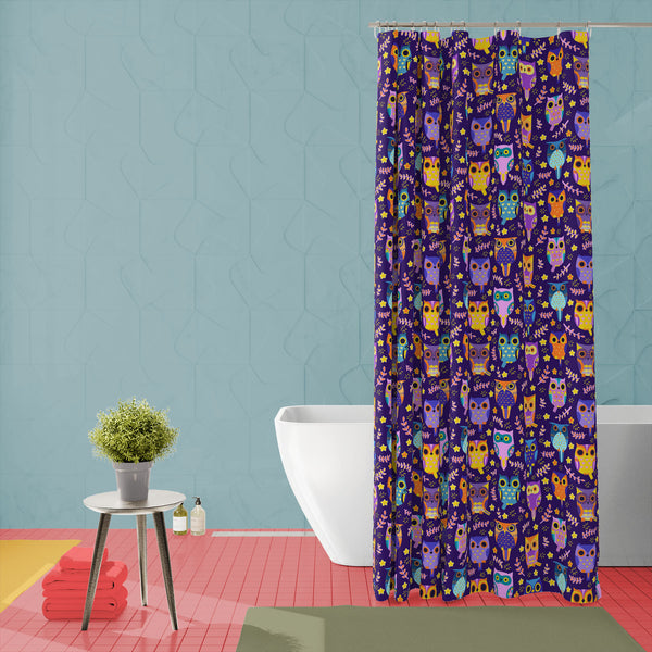 Owls Washable Waterproof Shower Curtain-Shower Curtains-CUR_SH-IC 5007453 IC 5007453, Animated Cartoons, Art and Paintings, Baby, Birds, Caricature, Cartoons, Children, Comics, Digital, Digital Art, Graphic, Illustrations, Kids, Nature, Patterns, Scenic, Signs, Signs and Symbols, owls, washable, waterproof, polyester, shower, curtain, eyelets, owl, adorable, art, background, bird, cartoon, character, colorful, comic, cute, decor, decoration, design, element, fun, funny, illustration, kid, ornament, paper, p