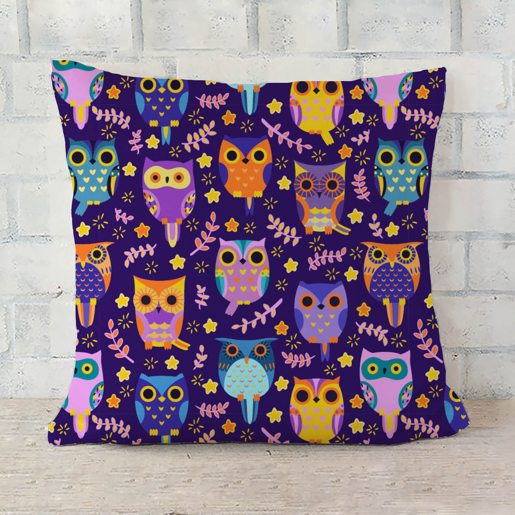 ArtzFolio Owls Cushion Cover Throw Pillow-Cushion Covers-AZHFR24578122CUS_CV_L-Image Code 5007453 Vishnu Image Folio Pvt Ltd, IC 5007453, ArtzFolio, Cushion Covers, Birds, Kids, Digital Art, owls, cushion, cover, throw, pillow, cute, vector, seamless, pattern, sofa throws, single throw pillow, zippered throw pillow cover, satin pillow cover, throw pillow, cushion cover only, cushion cover, pillow cover for sofa, pitaara box, throw cushion, kids cushion cover, square cushion cover, throw pillow case cover, s