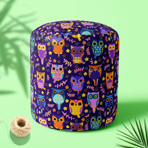 Owls Footstool Footrest Puffy Pouffe Ottoman Bean Bag | Canvas Fabric-Footstools-FST_CB_BN-IC 5007453 IC 5007453, Animated Cartoons, Art and Paintings, Baby, Birds, Caricature, Cartoons, Children, Comics, Digital, Digital Art, Graphic, Illustrations, Kids, Nature, Patterns, Scenic, Signs, Signs and Symbols, owls, puffy, pouffe, ottoman, footstool, footrest, bean, bag, canvas, fabric, owl, adorable, art, background, bird, cartoon, character, colorful, comic, cute, decor, decoration, design, element, fun, fun