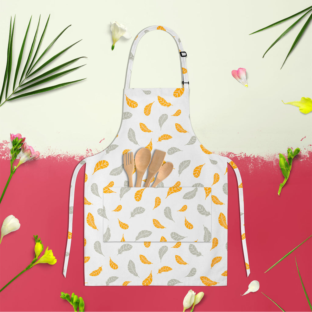 Gold Silver Feathers Apron | Adjustable, Free Size & Waist Tiebacks-Aprons Neck to Knee-APR_NK_KN-IC 5007454 IC 5007454, Abstract Expressionism, Abstracts, Ancient, Art and Paintings, Birds, Decorative, Digital, Digital Art, Drawing, Graphic, Historical, Illustrations, Medieval, Modern Art, Nature, Patterns, Scenic, Semi Abstract, Signs, Signs and Symbols, Sketches, Vintage, gold, silver, feathers, apron, adjustable, free, size, waist, tiebacks, abstract, art, background, beautiful, bird, color, creative, d