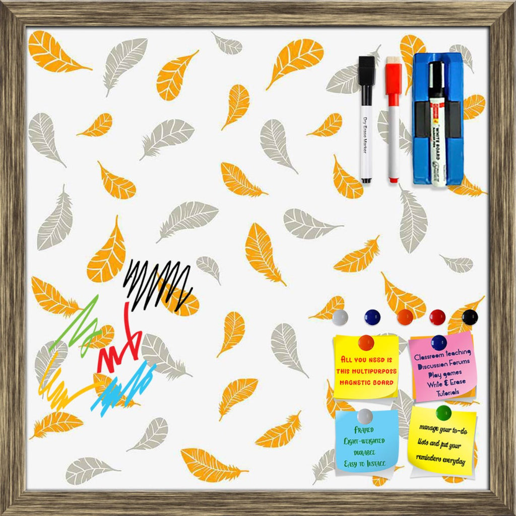 Gold Silver Feathers Framed Magnetic Dry Erase Board | Combo with Magnet Buttons & Markers-Magnetic Boards Framed-MGB_FR-IC 5007454 IC 5007454, Abstract Expressionism, Abstracts, Ancient, Art and Paintings, Birds, Decorative, Digital, Digital Art, Drawing, Graphic, Historical, Illustrations, Medieval, Modern Art, Nature, Patterns, Scenic, Semi Abstract, Signs, Signs and Symbols, Sketches, Vintage, gold, silver, feathers, framed, magnetic, dry, erase, board, printed, whiteboard, with, 4, magnets, 2, markers,