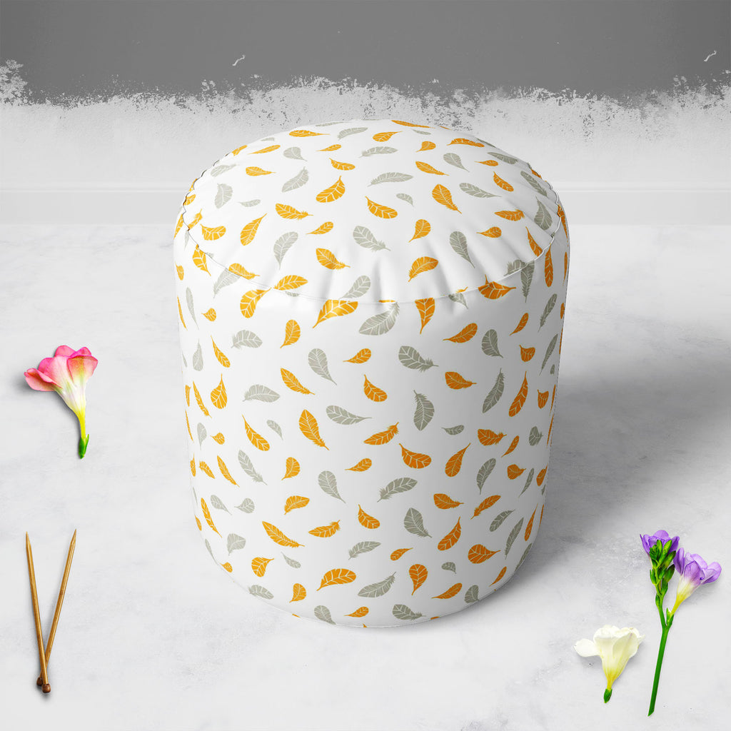 Gold Silver Feathers Footstool Footrest Puffy Pouffe Ottoman Bean Bag | Canvas Fabric-Footstools-FST_CB_BN-IC 5007454 IC 5007454, Abstract Expressionism, Abstracts, Ancient, Art and Paintings, Birds, Decorative, Digital, Digital Art, Drawing, Graphic, Historical, Illustrations, Medieval, Modern Art, Nature, Patterns, Scenic, Semi Abstract, Signs, Signs and Symbols, Sketches, Vintage, gold, silver, feathers, footstool, footrest, puffy, pouffe, ottoman, bean, bag, canvas, fabric, abstract, art, background, be