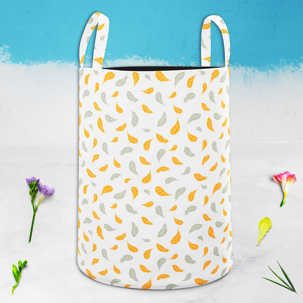 Gold Silver Feathers Foldable Open Storage Bin | Organizer Box, Toy Basket, Shelf Box, Laundry Bag | Canvas Fabric-Storage Bins-STR_BI_CB-IC 5007454 IC 5007454, Abstract Expressionism, Abstracts, Ancient, Art and Paintings, Birds, Decorative, Digital, Digital Art, Drawing, Graphic, Historical, Illustrations, Medieval, Modern Art, Nature, Patterns, Scenic, Semi Abstract, Signs, Signs and Symbols, Sketches, Vintage, gold, silver, feathers, foldable, open, storage, bin, organizer, box, toy, basket, shelf, laun