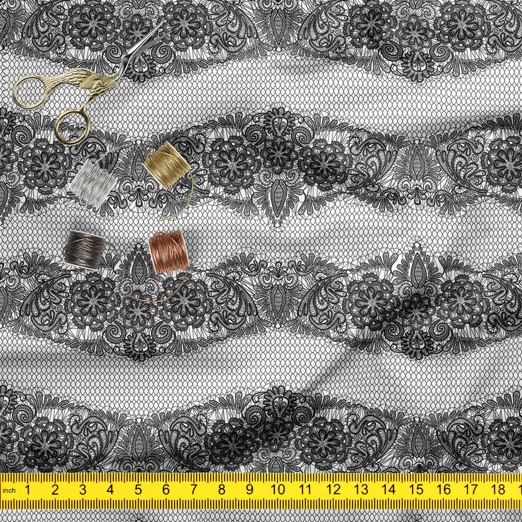 Black Lace Upholstery Fabric by Metre | For Sofa, Curtains, Cushions, Furnishing, Craft, Dress Material-Upholstery Fabrics-FAB_RW-IC 5007455 IC 5007455, Ancient, Art and Paintings, Black, Black and White, Botanical, Culture, Decorative, Ethnic, Fashion, Floral, Flowers, Historical, Hobbies, Holidays, Illustrations, Medieval, Nature, Patterns, Retro, Signs, Signs and Symbols, Traditional, Tribal, Vintage, Wedding, White, World Culture, lace, upholstery, fabric, by, metre, for, sofa, curtains, cushions, furni