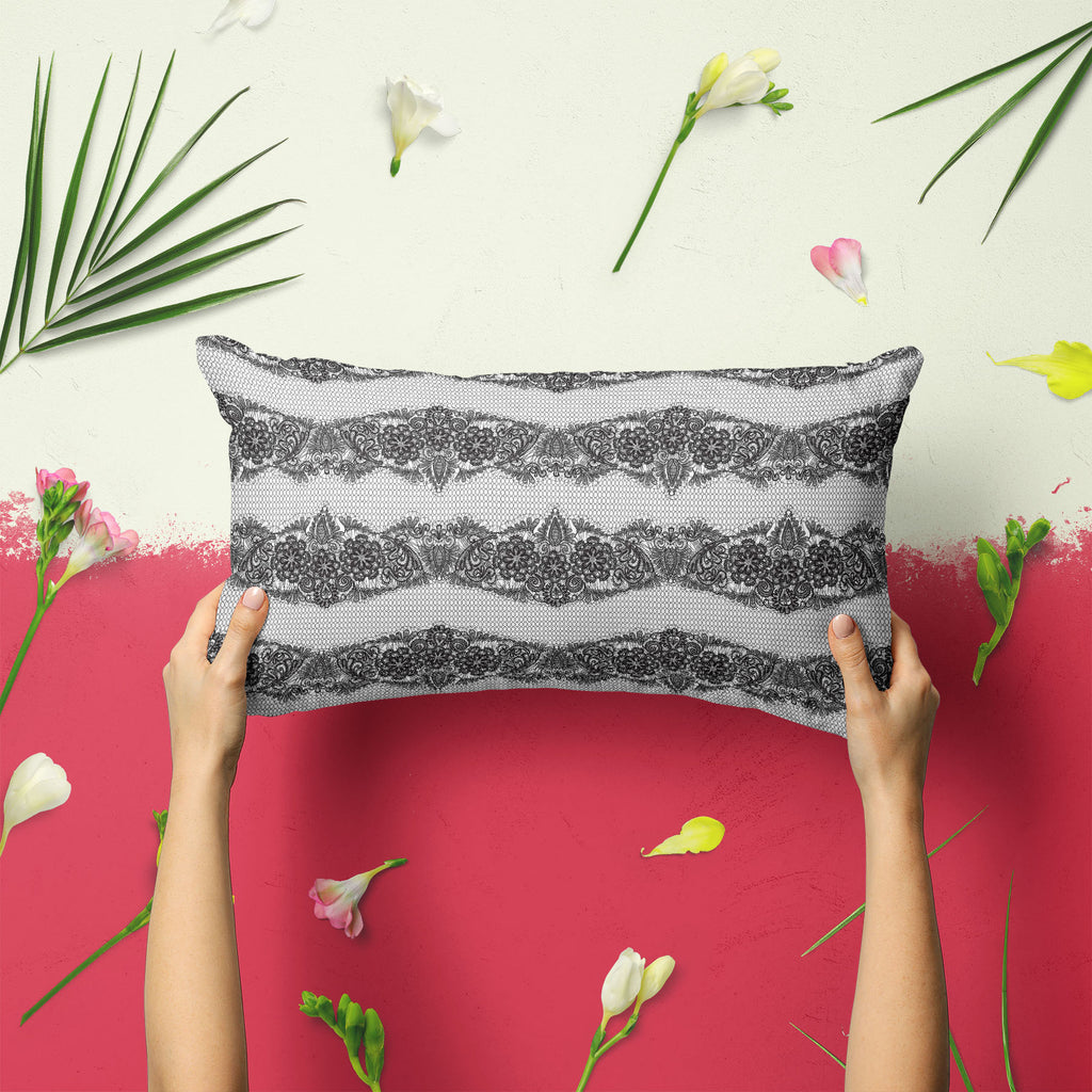 Black Lace Pillow Cover Case-Pillow Cases-PIL_CV-IC 5007455 IC 5007455, Ancient, Art and Paintings, Black, Black and White, Botanical, Culture, Decorative, Ethnic, Fashion, Floral, Flowers, Historical, Hobbies, Holidays, Illustrations, Medieval, Nature, Patterns, Retro, Signs, Signs and Symbols, Traditional, Tribal, Vintage, Wedding, White, World Culture, lace, pillow, cover, case, pattern, textures, embroidery, art, backdrop, background, classic, craft, crochet, curve, deco, decor, decoration, design, doil