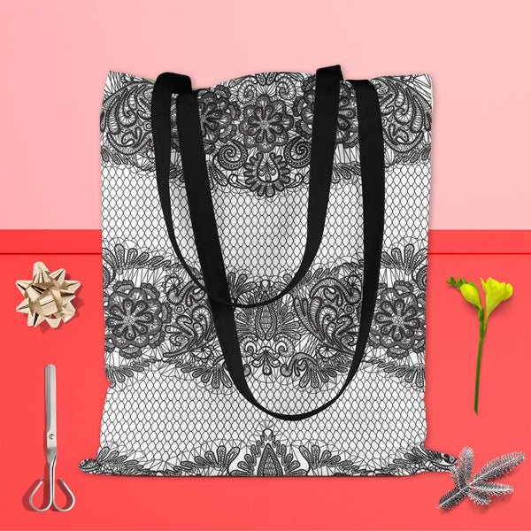 Black Lace Tote Bag Shoulder Purse | Multipurpose-Tote Bags Basic-TOT_FB_BS-IC 5007455 IC 5007455, Ancient, Art and Paintings, Black, Black and White, Botanical, Culture, Decorative, Ethnic, Fashion, Floral, Flowers, Historical, Hobbies, Holidays, Illustrations, Medieval, Nature, Patterns, Retro, Signs, Signs and Symbols, Traditional, Tribal, Vintage, Wedding, White, World Culture, lace, tote, bag, shoulder, purse, cotton, canvas, fabric, multipurpose, pattern, textures, embroidery, art, backdrop, backgroun