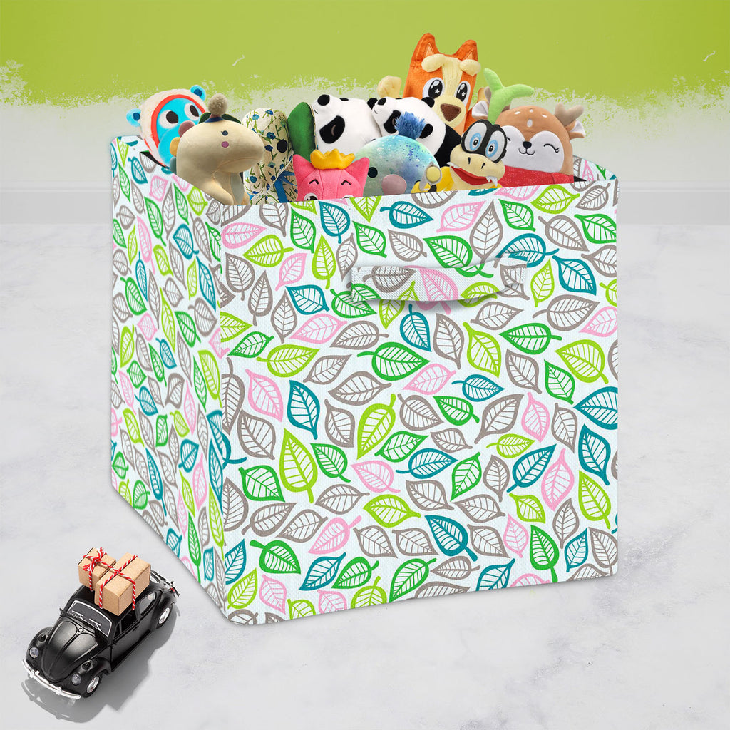 Summer Leaf Foldable Open Storage Bin | Organizer Box, Toy Basket, Shelf Box, Laundry Bag | Canvas Fabric-Storage Bins-STR_BI_CB-IC 5007456 IC 5007456, Abstract Expressionism, Abstracts, Ancient, Art and Paintings, Black and White, Decorative, Digital, Digital Art, Drawing, Fashion, Graphic, Historical, Illustrations, Medieval, Modern Art, Nature, Paintings, Patterns, Retro, Scenic, Seasons, Semi Abstract, Signs, Signs and Symbols, Vintage, White, summer, leaf, foldable, open, storage, bin, organizer, box, 