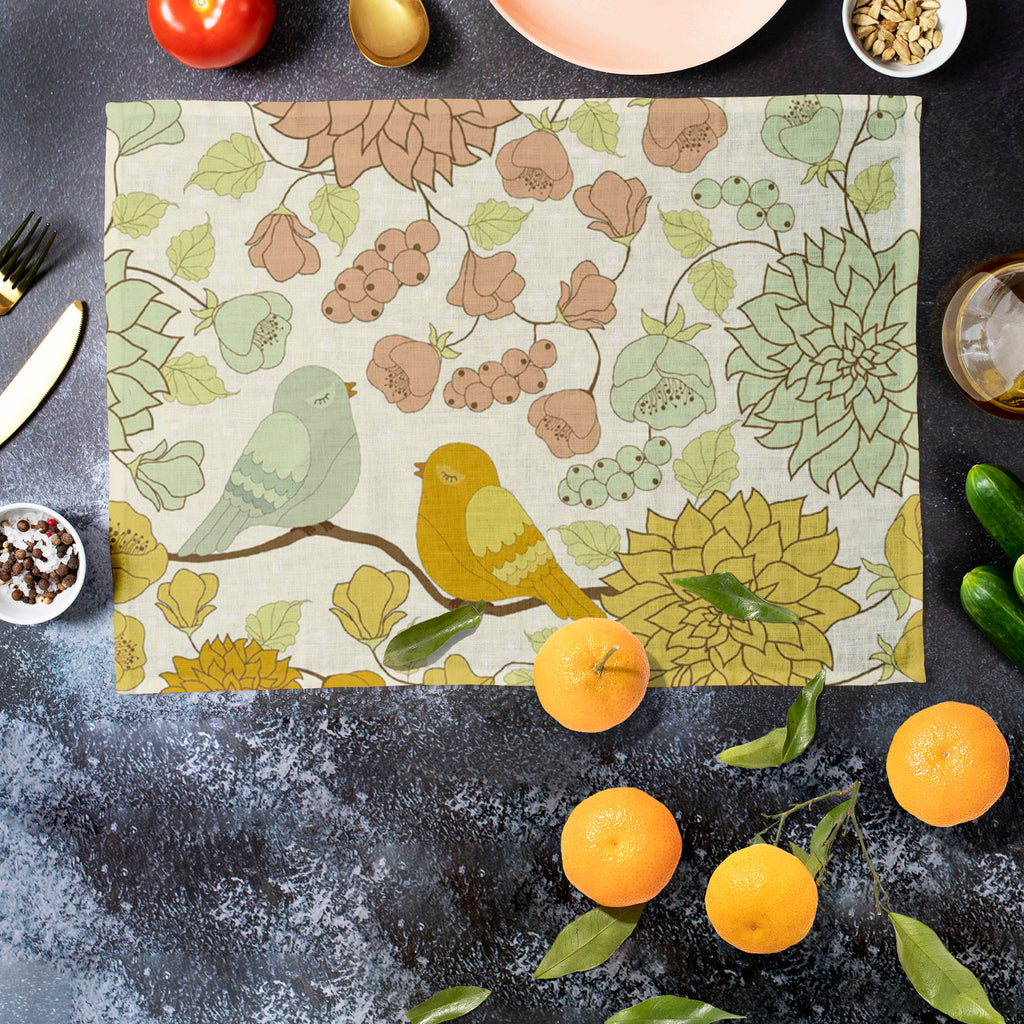 Beautiful Morning Table Mat Placemat-Table Place Mats Fabric-MAT_TB-IC 5007458 IC 5007458, Ancient, Art and Paintings, Birds, Botanical, Decorative, Drawing, Floral, Flowers, Historical, Illustrations, Medieval, Nature, Patterns, Scenic, Signs, Signs and Symbols, Vintage, beautiful, morning, table, mat, placemat, pattern, flower, background, art, backdrop, beige, bird, bloom, blossom, blue, bouquet, branch, brown, color, colorful, composition, creativity, deco, decor, decorated, decoration, design, detail, 