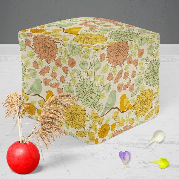 Beautiful Morning Footstool Footrest Puffy Pouffe Ottoman Bean Bag | Canvas Fabric-Footstools-FST_CB_BN-IC 5007458 IC 5007458, Ancient, Art and Paintings, Birds, Botanical, Decorative, Drawing, Floral, Flowers, Historical, Illustrations, Medieval, Nature, Patterns, Scenic, Signs, Signs and Symbols, Vintage, beautiful, morning, puffy, pouffe, ottoman, footstool, footrest, bean, bag, canvas, fabric, pattern, flower, background, art, backdrop, beige, bird, bloom, blossom, blue, bouquet, branch, brown, color, c