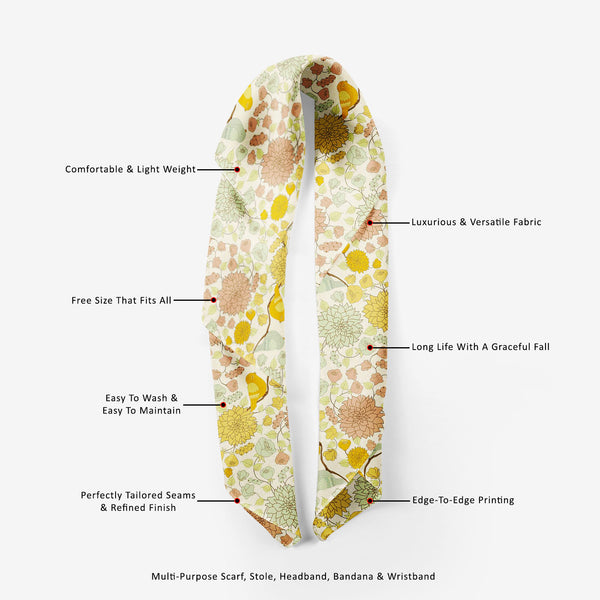 Beautiful Morning Printed Scarf | Neckwear Balaclava | Girls & Women | Soft Poly Fabric-Scarfs Basic-SCF_FB_BS-IC 5007458 IC 5007458, Ancient, Art and Paintings, Birds, Botanical, Decorative, Drawing, Floral, Flowers, Historical, Illustrations, Medieval, Nature, Patterns, Scenic, Signs, Signs and Symbols, Vintage, beautiful, morning, printed, scarf, neckwear, balaclava, girls, women, soft, poly, fabric, pattern, flower, background, art, backdrop, beige, bird, bloom, blossom, blue, bouquet, branch, brown, co