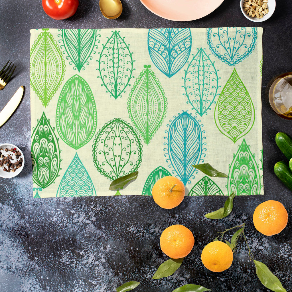 Vintage Ornate Leaves Table Mat Placemat-Table Place Mats Fabric-MAT_TB-IC 5007459 IC 5007459, Abstract Expressionism, Abstracts, Ancient, Art and Paintings, Botanical, Digital, Digital Art, Drawing, Fashion, Floral, Flowers, Graphic, Historical, Illustrations, Medieval, Nature, Paintings, Patterns, Scenic, Seasons, Semi Abstract, Signs, Signs and Symbols, Vintage, ornate, leaves, table, mat, placemat, abstract, art, autumn, background, beauty, beige, blue, card, decoration, design, elegance, flower, foliag