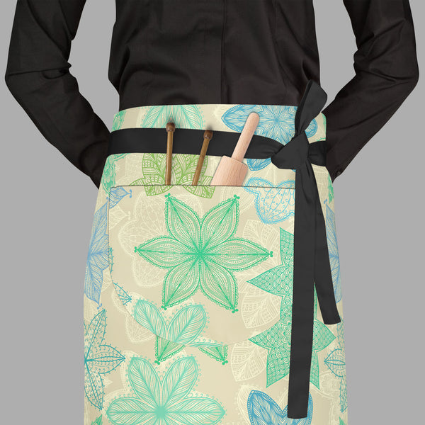Vintage Ornate Flowers Apron | Adjustable, Free Size & Waist Tiebacks-Aprons Waist to Feet-APR_WS_FT-IC 5007460 IC 5007460, Abstract Expressionism, Abstracts, Ancient, Art and Paintings, Botanical, Digital, Digital Art, Fashion, Floral, Flowers, Graphic, Historical, Illustrations, Medieval, Nature, Paintings, Patterns, Retro, Scenic, Seasons, Semi Abstract, Signs, Signs and Symbols, Vintage, ornate, full-length, waist, to, feet, apron, poly-cotton, fabric, adjustable, tiebacks, abstract, art, background, be