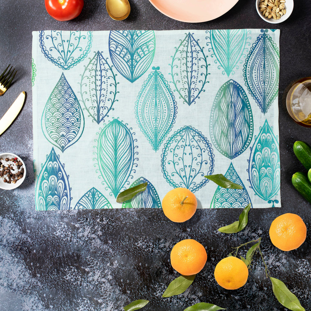 Watercolor Leaves Table Mat Placemat-Table Place Mats Fabric-MAT_TB-IC 5007461 IC 5007461, Abstract Expressionism, Abstracts, Ancient, Art and Paintings, Botanical, Digital, Digital Art, Drawing, Fashion, Floral, Flowers, Graphic, Historical, Illustrations, Medieval, Nature, Paintings, Patterns, Scenic, Seasons, Semi Abstract, Signs, Signs and Symbols, Vintage, Watercolour, watercolor, leaves, table, mat, placemat, abstract, art, autumn, background, beauty, beige, blue, card, decoration, design, elegance, f