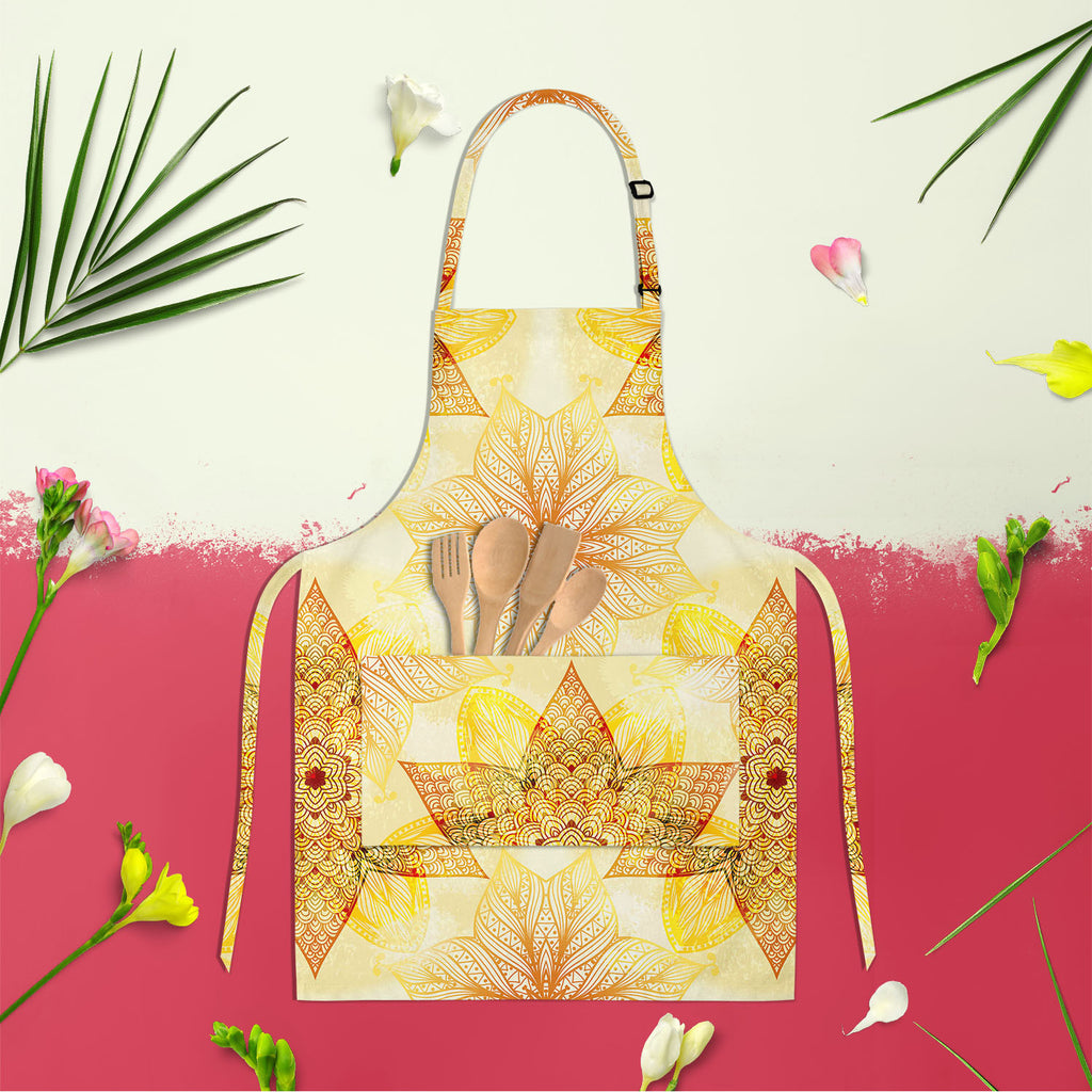 Ethnic Beige Ornament Apron | Adjustable, Free Size & Waist Tiebacks-Aprons Neck to Knee-APR_NK_KN-IC 5007462 IC 5007462, Abstract Expressionism, Abstracts, Allah, Arabic, Art and Paintings, Asian, Botanical, Circle, Cities, City Views, Culture, Drawing, Ethnic, Floral, Flowers, Geometric, Geometric Abstraction, Hinduism, Illustrations, Indian, Islam, Mandala, Nature, Paintings, Patterns, Retro, Semi Abstract, Signs, Signs and Symbols, Symbols, Traditional, Tribal, World Culture, beige, ornament, apron, adj