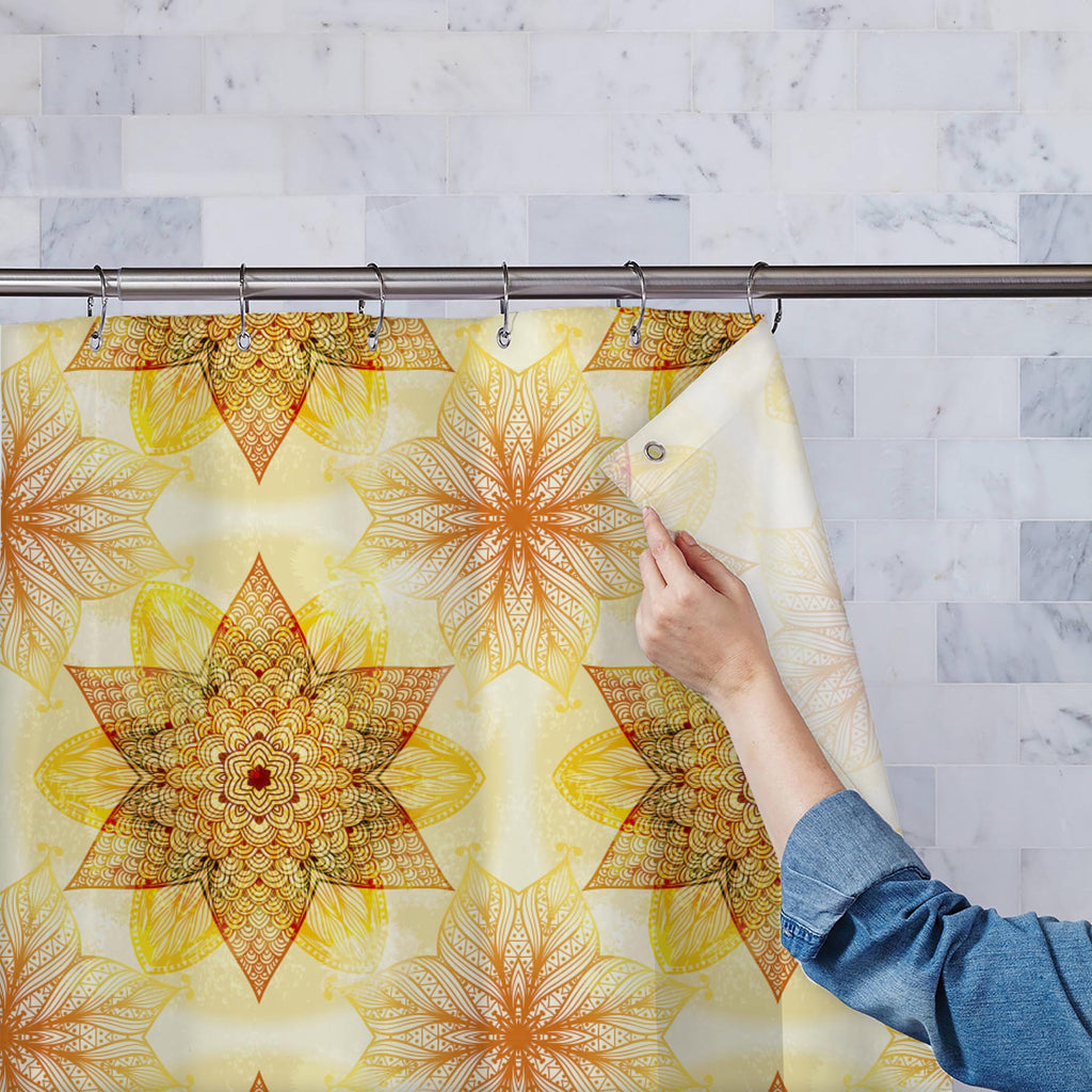 Ethnic Beige Ornament Washable Waterproof Shower Curtain-Shower Curtains-CUR_SH-IC 5007462 IC 5007462, Abstract Expressionism, Abstracts, Allah, Arabic, Art and Paintings, Asian, Botanical, Circle, Cities, City Views, Culture, Drawing, Ethnic, Floral, Flowers, Geometric, Geometric Abstraction, Hinduism, Illustrations, Indian, Islam, Mandala, Nature, Paintings, Patterns, Retro, Semi Abstract, Signs, Signs and Symbols, Symbols, Traditional, Tribal, World Culture, beige, ornament, washable, waterproof, shower,