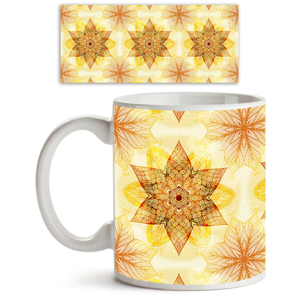 Ethnic Beige Ornament Ceramic Coffee Tea Mug Inside White-Coffee Mugs-MUG-IC 5007462 IC 5007462, Abstract Expressionism, Abstracts, Allah, Arabic, Art and Paintings, Asian, Botanical, Circle, Cities, City Views, Culture, Drawing, Ethnic, Floral, Flowers, Geometric, Geometric Abstraction, Hinduism, Illustrations, Indian, Islam, Mandala, Nature, Paintings, Patterns, Retro, Semi Abstract, Signs, Signs and Symbols, Symbols, Traditional, Tribal, World Culture, beige, ornament, ceramic, coffee, tea, mug, inside, 