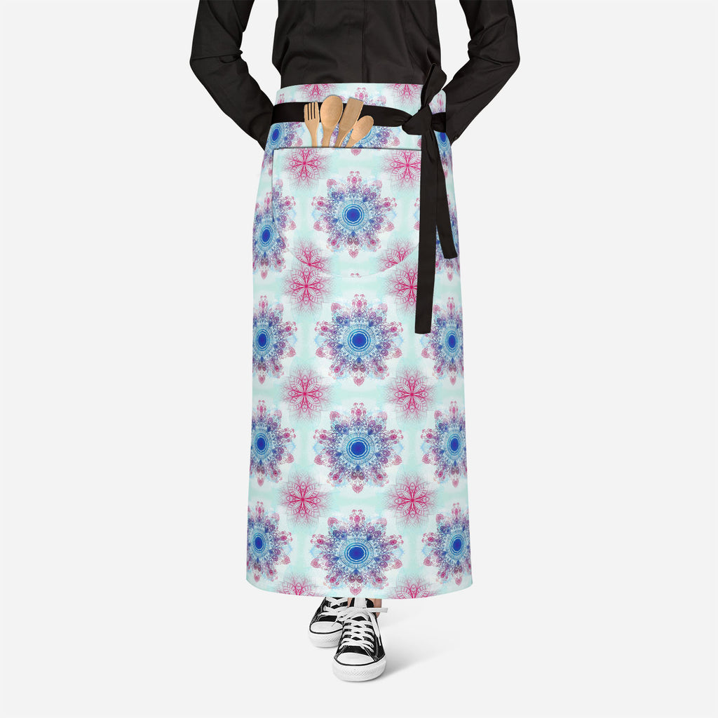 Ethnic Blue Ornament Apron | Adjustable, Free Size & Waist Tiebacks-Aprons Waist to Knee-APR_WS_FT-IC 5007463 IC 5007463, Abstract Expressionism, Abstracts, Allah, Arabic, Art and Paintings, Asian, Botanical, Circle, Cities, City Views, Culture, Drawing, Ethnic, Floral, Flowers, Geometric, Geometric Abstraction, Hinduism, Illustrations, Indian, Islam, Mandala, Nature, Paintings, Patterns, Retro, Semi Abstract, Signs, Signs and Symbols, Symbols, Traditional, Tribal, World Culture, blue, ornament, apron, adju