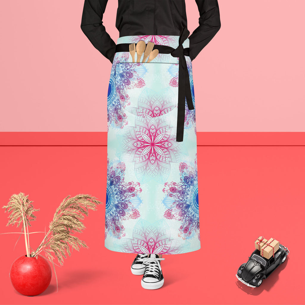 Ethnic Blue Ornament Apron | Adjustable, Free Size & Waist Tiebacks-Aprons Waist to Feet-APR_WS_FT-IC 5007463 IC 5007463, Abstract Expressionism, Abstracts, Allah, Arabic, Art and Paintings, Asian, Botanical, Circle, Cities, City Views, Culture, Drawing, Ethnic, Floral, Flowers, Geometric, Geometric Abstraction, Hinduism, Illustrations, Indian, Islam, Mandala, Nature, Paintings, Patterns, Retro, Semi Abstract, Signs, Signs and Symbols, Symbols, Traditional, Tribal, World Culture, blue, ornament, apron, adju