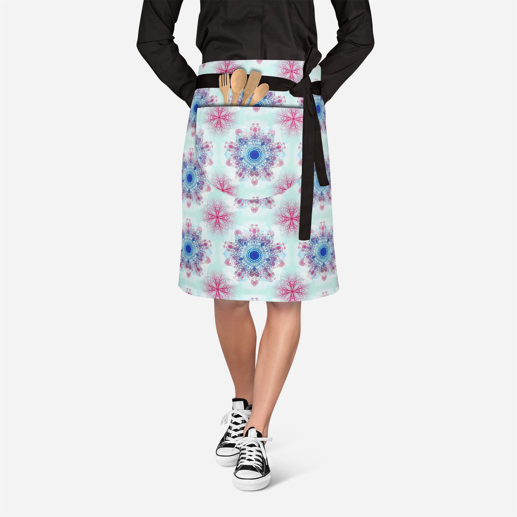 Ethnic Blue Ornament Apron | Adjustable, Free Size & Waist Tiebacks-Apron Waist to Feet-APR_WS_KN-IC 5007463 IC 5007463, Abstract Expressionism, Abstracts, Allah, Arabic, Art and Paintings, Asian, Botanical, Circle, Cities, City Views, Culture, Drawing, Ethnic, Floral, Flowers, Geometric, Geometric Abstraction, Hinduism, Illustrations, Indian, Islam, Mandala, Nature, Paintings, Patterns, Retro, Semi Abstract, Signs, Signs and Symbols, Symbols, Traditional, Tribal, World Culture, blue, ornament, apron, adjus