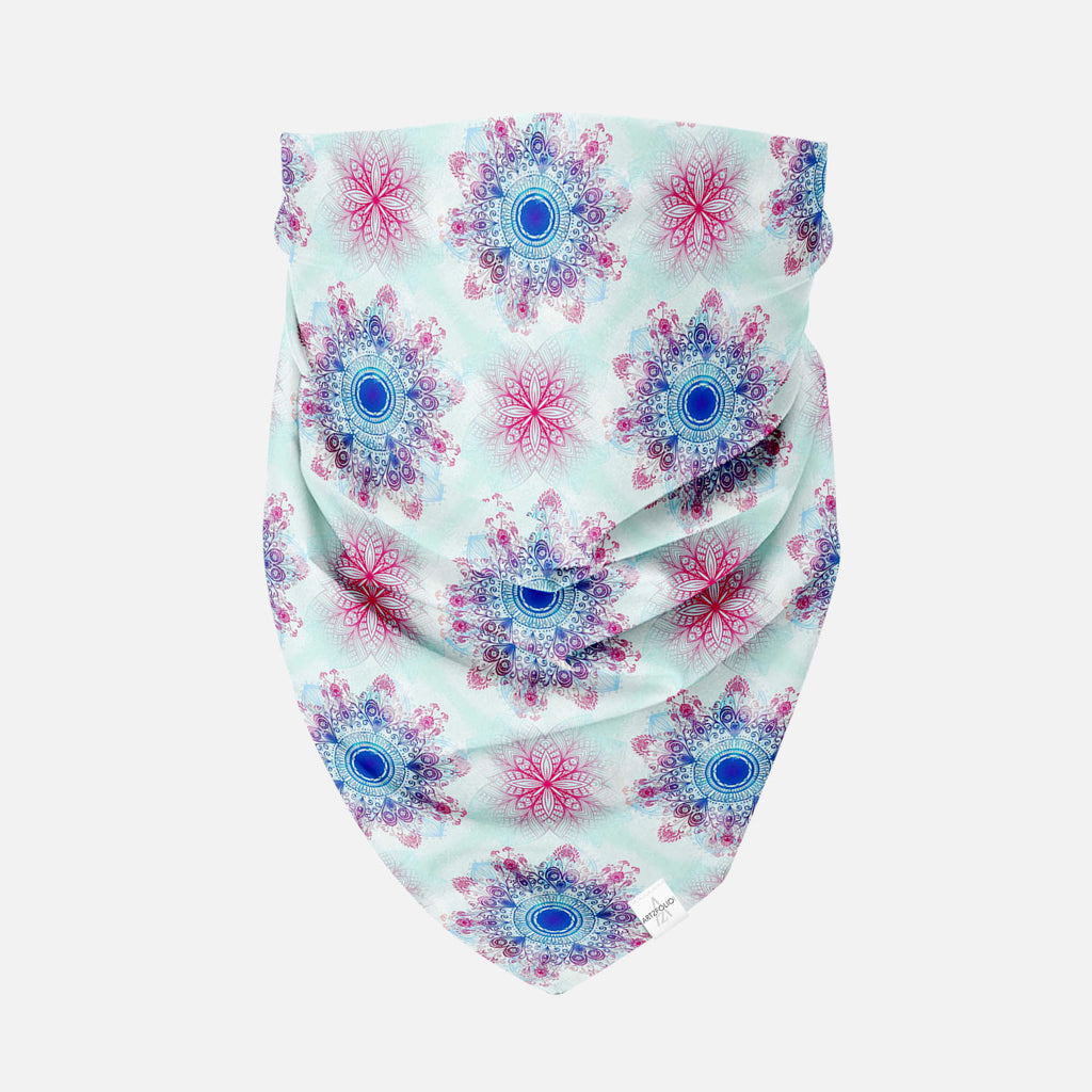 Ethnic Blue Ornament Printed Bandana | Headband Headwear Wristband Balaclava | Unisex | Soft Poly Fabric-Bandanas-BND_FB_BS-IC 5007463 IC 5007463, Abstract Expressionism, Abstracts, Allah, Arabic, Art and Paintings, Asian, Botanical, Circle, Cities, City Views, Culture, Drawing, Ethnic, Floral, Flowers, Geometric, Geometric Abstraction, Hinduism, Illustrations, Indian, Islam, Mandala, Nature, Paintings, Patterns, Retro, Semi Abstract, Signs, Signs and Symbols, Symbols, Traditional, Tribal, World Culture, bl