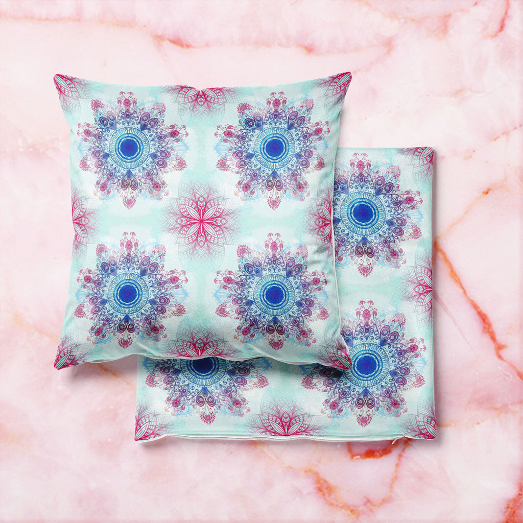 Ethnic Blue Ornament Cushion Cover Throw Pillow-Cushion Covers-CUS_CV-IC 5007463 IC 5007463, Abstract Expressionism, Abstracts, Allah, Arabic, Art and Paintings, Asian, Botanical, Circle, Cities, City Views, Culture, Drawing, Ethnic, Floral, Flowers, Geometric, Geometric Abstraction, Hinduism, Illustrations, Indian, Islam, Mandala, Nature, Paintings, Patterns, Retro, Semi Abstract, Signs, Signs and Symbols, Symbols, Traditional, Tribal, World Culture, blue, ornament, cushion, cover, throw, pillow, abstract,