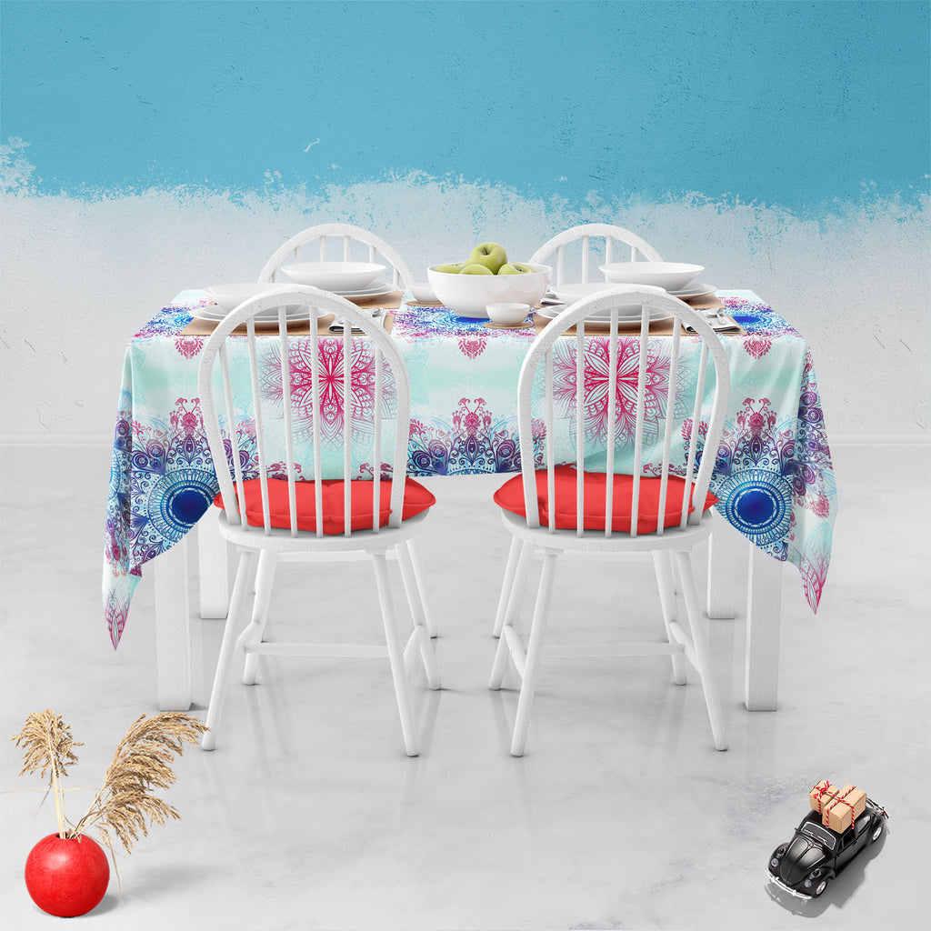 Ethnic Blue Ornament Table Cloth Cover-Table Covers-CVR_TB_NR-IC 5007463 IC 5007463, Abstract Expressionism, Abstracts, Allah, Arabic, Art and Paintings, Asian, Botanical, Circle, Cities, City Views, Culture, Drawing, Ethnic, Floral, Flowers, Geometric, Geometric Abstraction, Hinduism, Illustrations, Indian, Islam, Mandala, Nature, Paintings, Patterns, Retro, Semi Abstract, Signs, Signs and Symbols, Symbols, Traditional, Tribal, World Culture, blue, ornament, table, cloth, cover, abstract, art, background, 