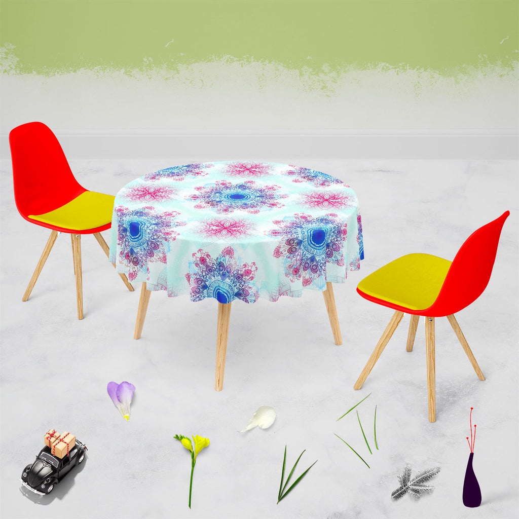 Ethnic Blue Ornament Table Cloth Cover-Table Covers-CVR_TB_RD-IC 5007463 IC 5007463, Abstract Expressionism, Abstracts, Allah, Arabic, Art and Paintings, Asian, Botanical, Circle, Cities, City Views, Culture, Drawing, Ethnic, Floral, Flowers, Geometric, Geometric Abstraction, Hinduism, Illustrations, Indian, Islam, Mandala, Nature, Paintings, Patterns, Retro, Semi Abstract, Signs, Signs and Symbols, Symbols, Traditional, Tribal, World Culture, blue, ornament, table, cloth, cover, abstract, art, background, 