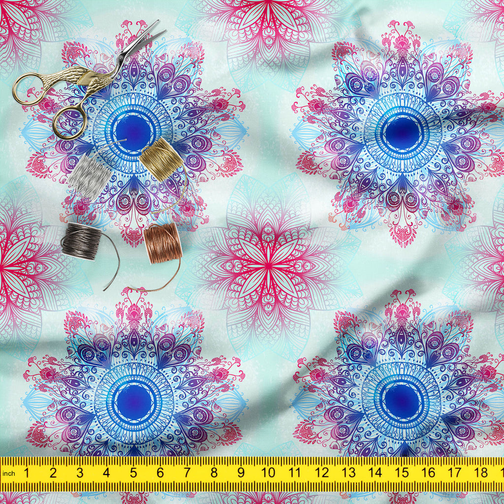 Ethnic Blue Ornament Upholstery Fabric by Metre | For Sofa, Curtains, Cushions, Furnishing, Craft, Dress Material-Upholstery Fabrics-FAB_RW-IC 5007463 IC 5007463, Abstract Expressionism, Abstracts, Allah, Arabic, Art and Paintings, Asian, Botanical, Circle, Cities, City Views, Culture, Drawing, Ethnic, Floral, Flowers, Geometric, Geometric Abstraction, Hinduism, Illustrations, Indian, Islam, Mandala, Nature, Paintings, Patterns, Retro, Semi Abstract, Signs, Signs and Symbols, Symbols, Traditional, Tribal, W