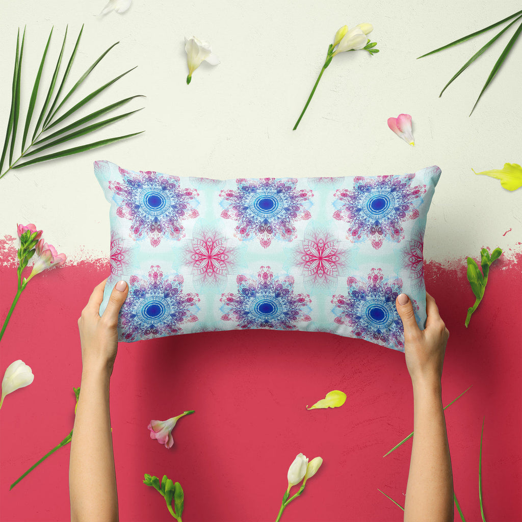 Ethnic Blue Ornament Pillow Cover Case-Pillow Cases-PIL_CV-IC 5007463 IC 5007463, Abstract Expressionism, Abstracts, Allah, Arabic, Art and Paintings, Asian, Botanical, Circle, Cities, City Views, Culture, Drawing, Ethnic, Floral, Flowers, Geometric, Geometric Abstraction, Hinduism, Illustrations, Indian, Islam, Mandala, Nature, Paintings, Patterns, Retro, Semi Abstract, Signs, Signs and Symbols, Symbols, Traditional, Tribal, World Culture, blue, ornament, pillow, cover, case, abstract, art, background, col