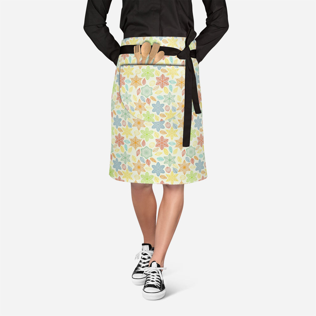 Ornate Leaves & Flowers Apron | Adjustable, Free Size & Waist Tiebacks-Apron Waist to Feet-APR_WS_KN-IC 5007464 IC 5007464, Abstract Expressionism, Abstracts, Ancient, Art and Paintings, Botanical, Digital, Digital Art, Fashion, Floral, Flowers, Graphic, Historical, Illustrations, Medieval, Nature, Paintings, Patterns, Retro, Scenic, Seasons, Semi Abstract, Signs, Signs and Symbols, Vintage, ornate, leaves, apron, adjustable, free, size, waist, tiebacks, abstract, art, background, beautiful, beauty, beige, 