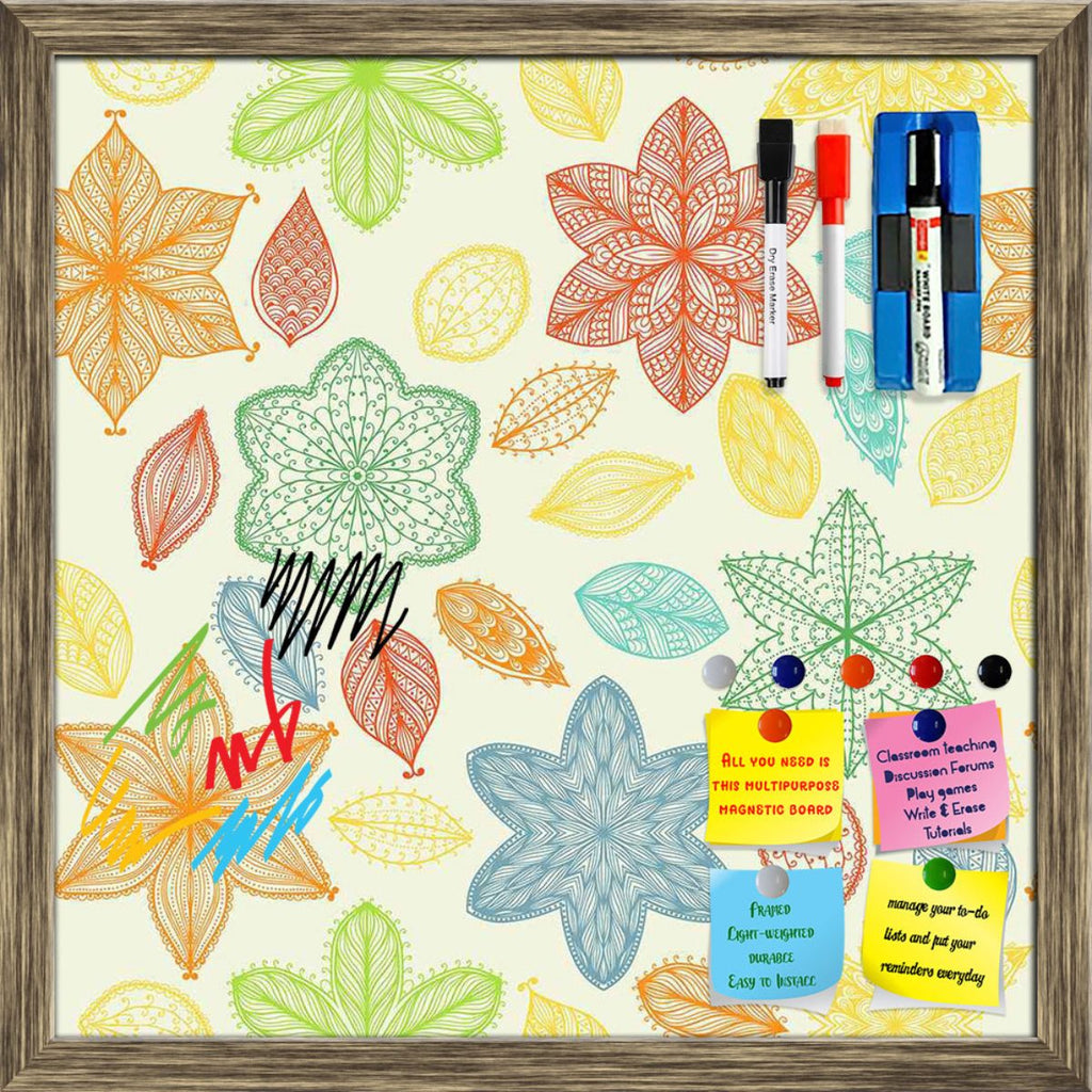 Ornate Leaves & Flowers Framed Magnetic Dry Erase Board | Combo with Magnet Buttons & Markers-Magnetic Boards Framed-MGB_FR-IC 5007464 IC 5007464, Abstract Expressionism, Abstracts, Ancient, Art and Paintings, Botanical, Digital, Digital Art, Fashion, Floral, Flowers, Graphic, Historical, Illustrations, Medieval, Nature, Paintings, Patterns, Retro, Scenic, Seasons, Semi Abstract, Signs, Signs and Symbols, Vintage, ornate, leaves, framed, magnetic, dry, erase, board, printed, whiteboard, with, 4, magnets, 2,