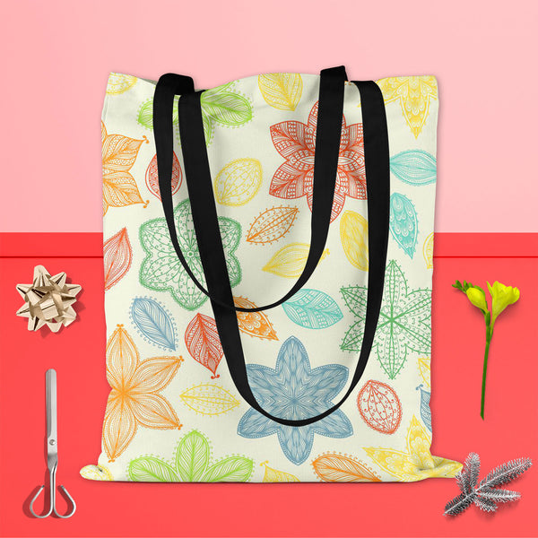 Ornate Leaves & Flowers Tote Bag Shoulder Purse | Multipurpose-Tote Bags Basic-TOT_FB_BS-IC 5007464 IC 5007464, Abstract Expressionism, Abstracts, Ancient, Art and Paintings, Botanical, Digital, Digital Art, Fashion, Floral, Flowers, Graphic, Historical, Illustrations, Medieval, Nature, Paintings, Patterns, Retro, Scenic, Seasons, Semi Abstract, Signs, Signs and Symbols, Vintage, ornate, leaves, tote, bag, shoulder, purse, cotton, canvas, fabric, multipurpose, abstract, art, background, beautiful, beauty, b