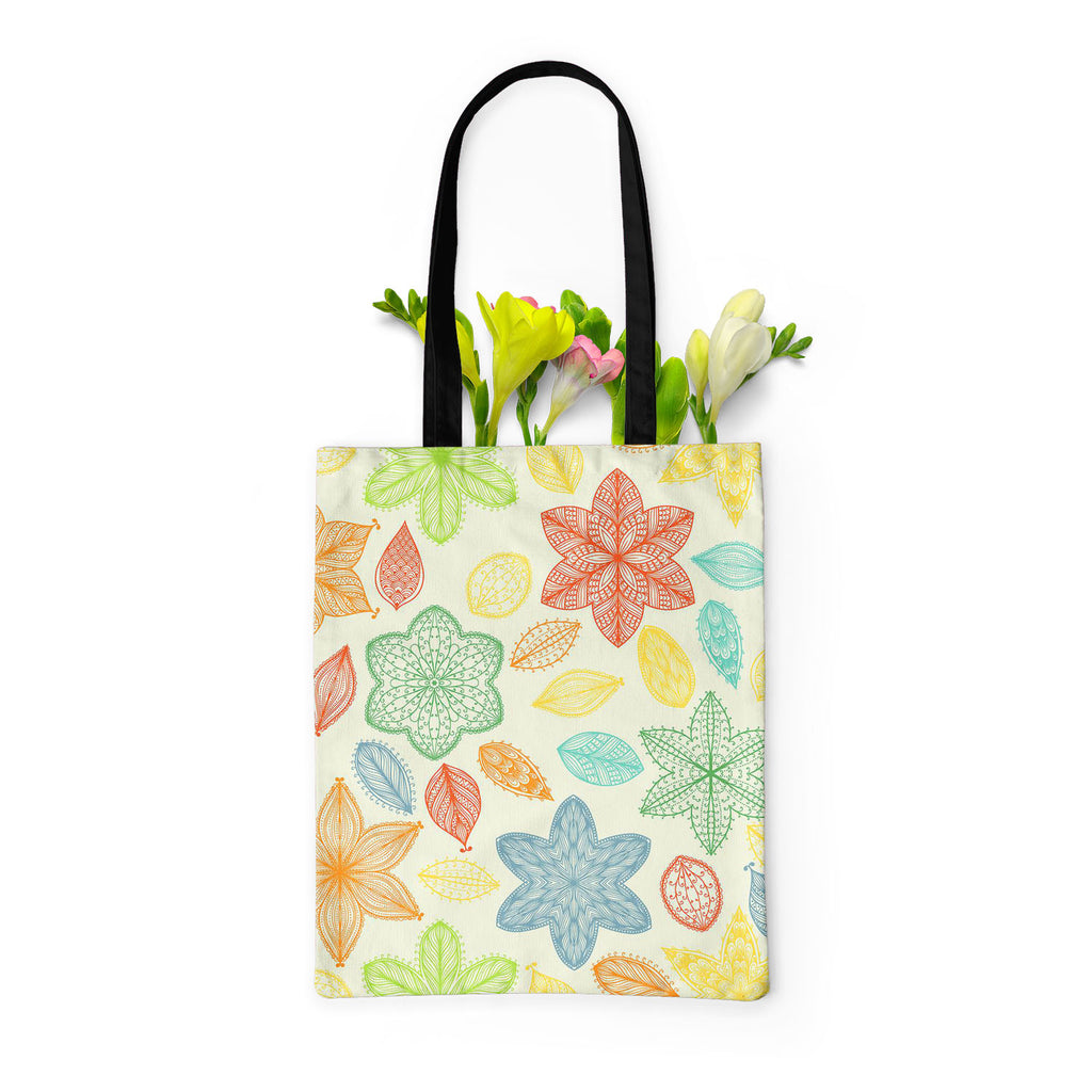 Ornate Leaves & Flowers Tote Bag Shoulder Purse | Multipurpose-Tote Bags Basic-TOT_FB_BS-IC 5007464 IC 5007464, Abstract Expressionism, Abstracts, Ancient, Art and Paintings, Botanical, Digital, Digital Art, Fashion, Floral, Flowers, Graphic, Historical, Illustrations, Medieval, Nature, Paintings, Patterns, Retro, Scenic, Seasons, Semi Abstract, Signs, Signs and Symbols, Vintage, ornate, leaves, tote, bag, shoulder, purse, multipurpose, abstract, art, background, beautiful, beauty, beige, blossom, blue, con