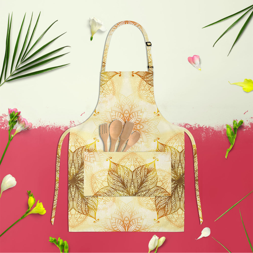 Ethnic Circular Ornament D1 Apron | Adjustable, Free Size & Waist Tiebacks-Aprons Neck to Knee-APR_NK_KN-IC 5007465 IC 5007465, Abstract Expressionism, Abstracts, Allah, Arabic, Art and Paintings, Asian, Botanical, Circle, Cities, City Views, Culture, Drawing, Ethnic, Floral, Flowers, Geometric, Geometric Abstraction, Hinduism, Illustrations, Indian, Islam, Mandala, Nature, Paintings, Patterns, Retro, Semi Abstract, Signs, Signs and Symbols, Symbols, Traditional, Tribal, World Culture, circular, ornament, d