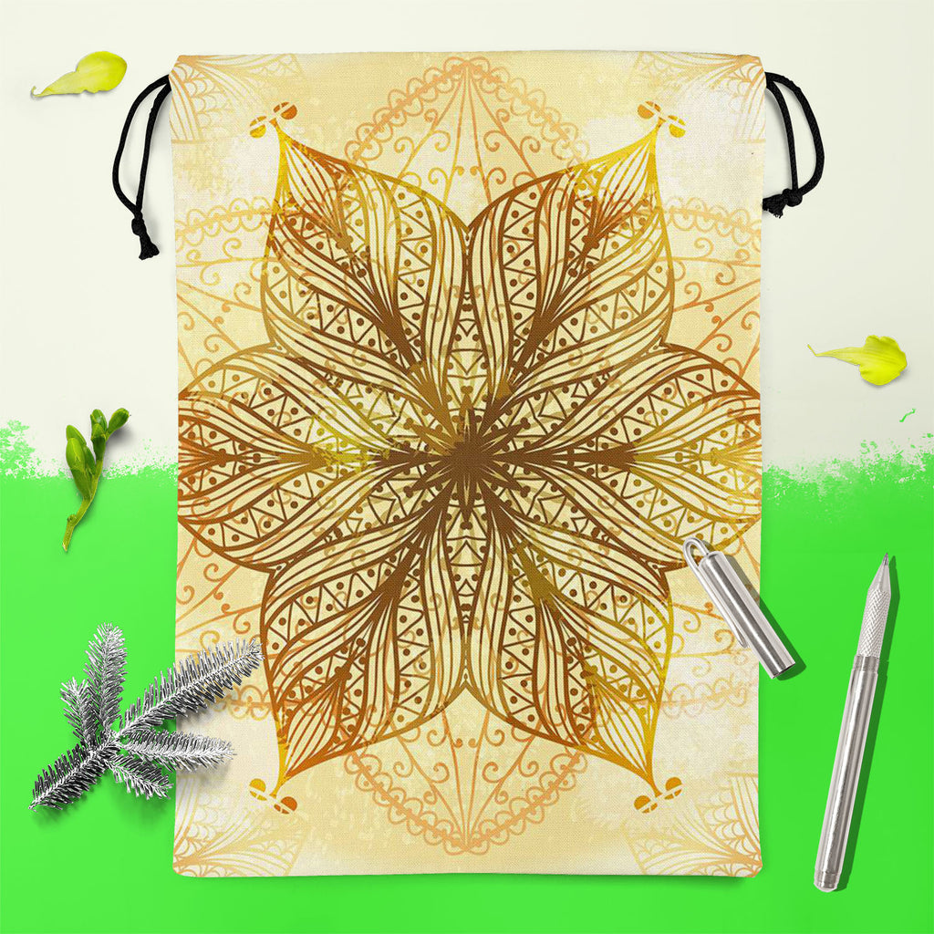 Ethnic Circular Ornament D1 Reusable Sack Bag | Bag for Gym, Storage, Vegetable & Travel-Drawstring Sack Bags-SCK_FB_DS-IC 5007465 IC 5007465, Abstract Expressionism, Abstracts, Allah, Arabic, Art and Paintings, Asian, Botanical, Circle, Cities, City Views, Culture, Drawing, Ethnic, Floral, Flowers, Geometric, Geometric Abstraction, Hinduism, Illustrations, Indian, Islam, Mandala, Nature, Paintings, Patterns, Retro, Semi Abstract, Signs, Signs and Symbols, Symbols, Traditional, Tribal, World Culture, circul