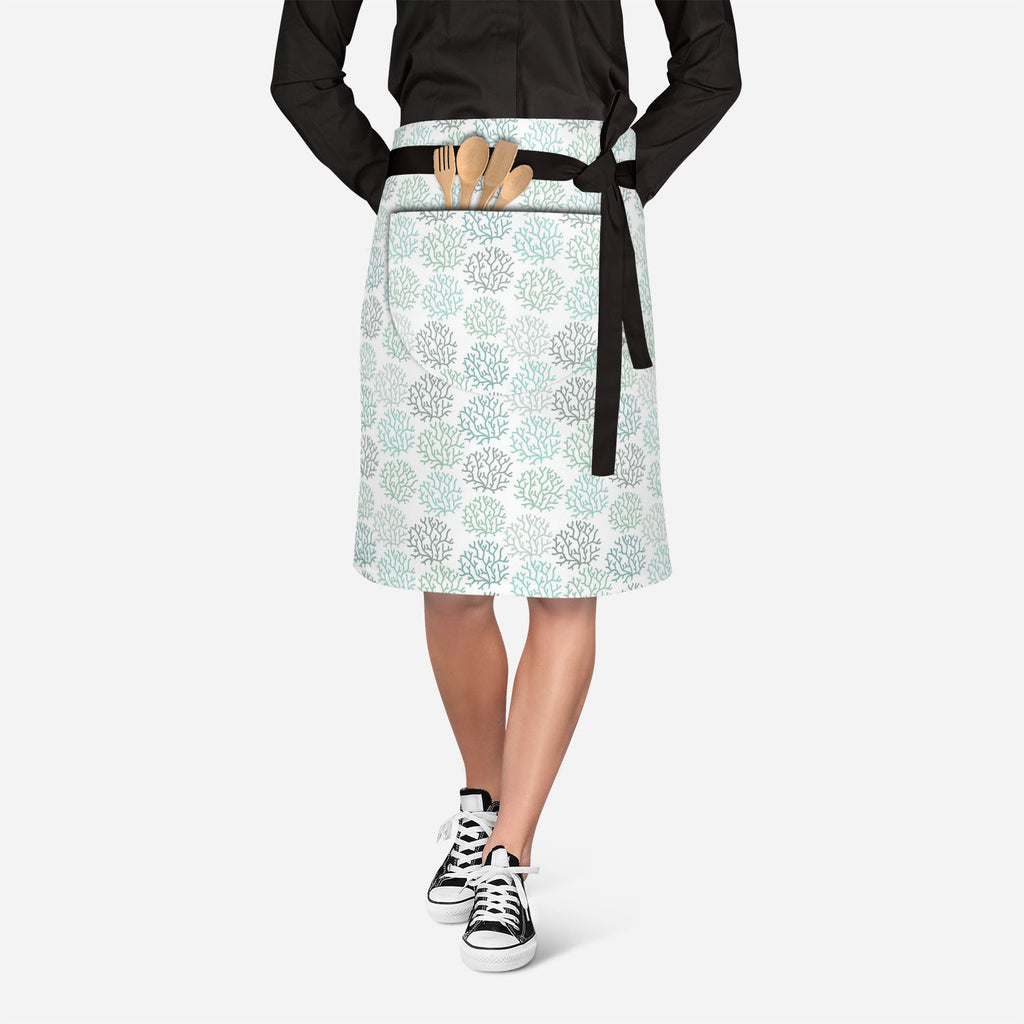 Spring Leaves Apron | Adjustable, Free Size & Waist Tiebacks-Apron Waist to Feet-APR_WS_KN-IC 5007467 IC 5007467, Abstract Expressionism, Abstracts, Art and Paintings, Black and White, Botanical, Decorative, Digital, Digital Art, Drawing, Fashion, Floral, Flowers, Graphic, Illustrations, Modern Art, Nature, Patterns, Retro, Scenic, Seasons, Semi Abstract, Signs, Signs and Symbols, White, spring, leaves, apron, adjustable, free, size, waist, tiebacks, abstract, art, autumn, background, beautiful, beauty, blu