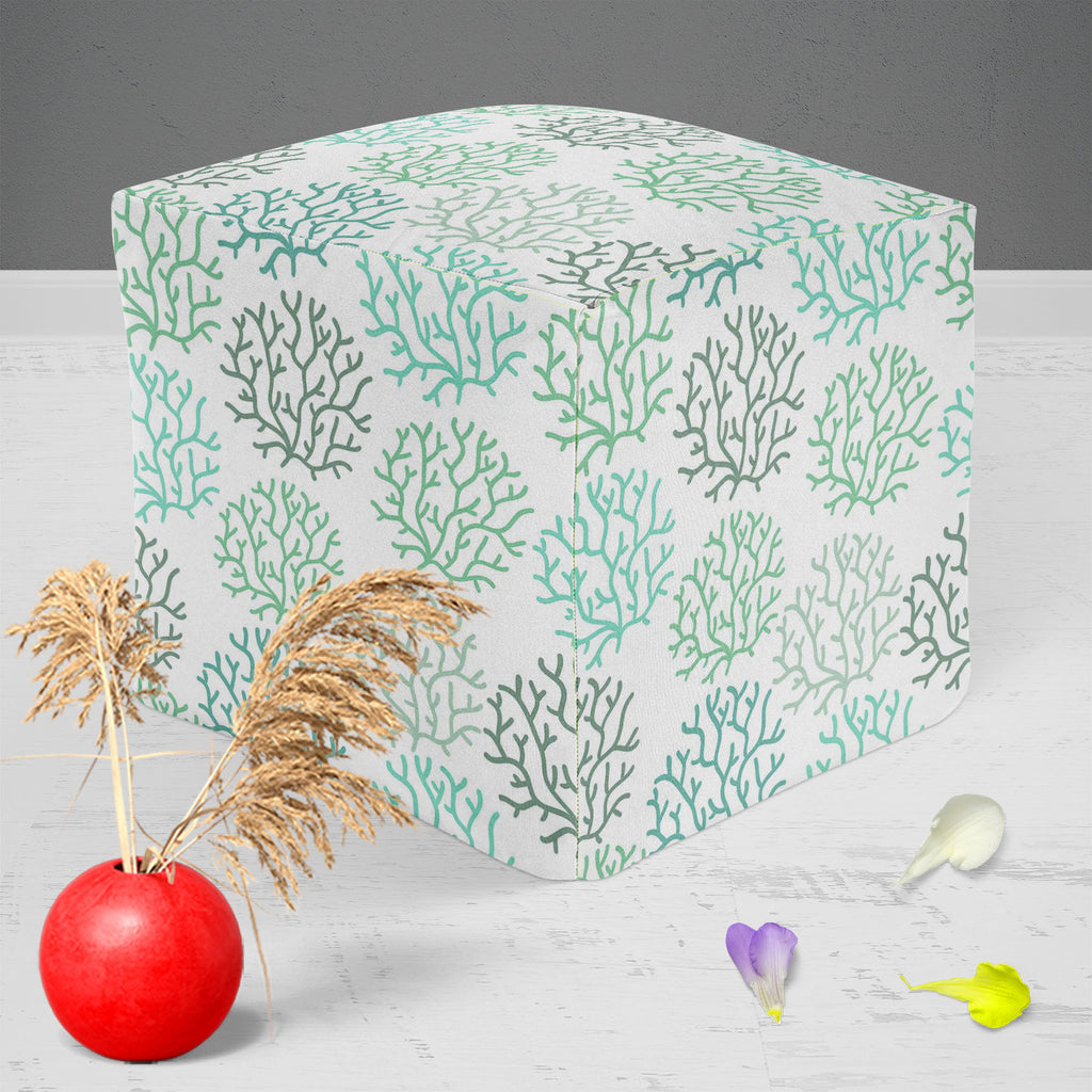 Spring Leaves D3 Footstool Footrest Puffy Pouffe Ottoman Bean Bag | Canvas Fabric-Footstools-FST_CB_BN-IC 5007467 IC 5007467, Abstract Expressionism, Abstracts, Art and Paintings, Black and White, Botanical, Decorative, Digital, Digital Art, Drawing, Fashion, Floral, Flowers, Graphic, Illustrations, Modern Art, Nature, Patterns, Retro, Scenic, Seasons, Semi Abstract, Signs, Signs and Symbols, White, spring, leaves, d3, footstool, footrest, puffy, pouffe, ottoman, bean, bag, canvas, fabric, abstract, art, au