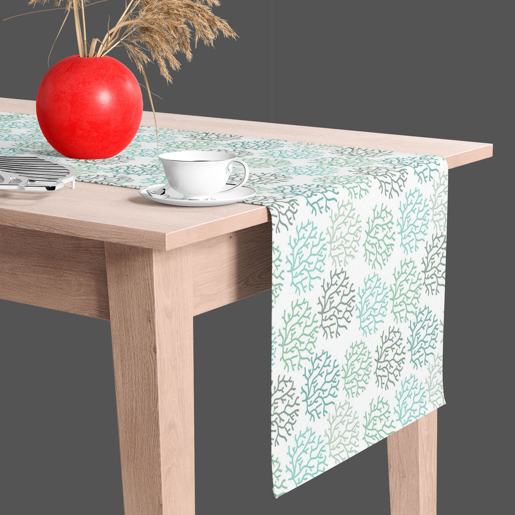 Spring Leaves D3 Table Runner-Table Runners-RUN_TB-IC 5007467 IC 5007467, Abstract Expressionism, Abstracts, Art and Paintings, Black and White, Botanical, Decorative, Digital, Digital Art, Drawing, Fashion, Floral, Flowers, Graphic, Illustrations, Modern Art, Nature, Patterns, Retro, Scenic, Seasons, Semi Abstract, Signs, Signs and Symbols, White, spring, leaves, d3, table, runner, abstract, art, autumn, background, beautiful, beauty, blue, cold, curve, decor, decoration, design, doodle, elegance, element,
