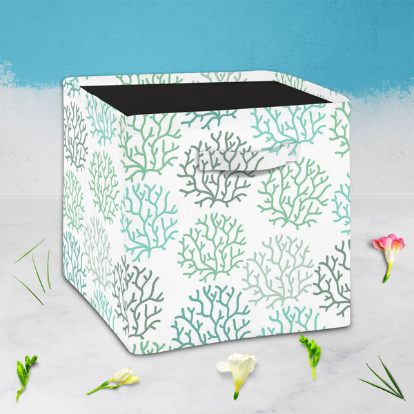 Spring Leaves D3 Foldable Open Storage Bin | Organizer Box, Toy Basket, Shelf Box, Laundry Bag | Canvas Fabric-Storage Bins-STR_BI_CB-IC 5007467 IC 5007467, Abstract Expressionism, Abstracts, Art and Paintings, Black and White, Botanical, Decorative, Digital, Digital Art, Drawing, Fashion, Floral, Flowers, Graphic, Illustrations, Modern Art, Nature, Patterns, Retro, Scenic, Seasons, Semi Abstract, Signs, Signs and Symbols, White, spring, leaves, d3, foldable, open, storage, bin, organizer, box, toy, basket,