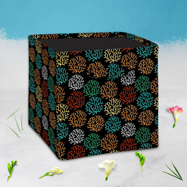 Spring Leaves D4 Foldable Open Storage Bin | Organizer Box, Toy Basket, Shelf Box, Laundry Bag | Canvas Fabric-Storage Bins-STR_BI_CB-IC 5007468 IC 5007468, Abstract Expressionism, Abstracts, Art and Paintings, Black and White, Botanical, Decorative, Digital, Digital Art, Drawing, Fashion, Floral, Flowers, Graphic, Illustrations, Modern Art, Nature, Patterns, Retro, Scenic, Seasons, Semi Abstract, Signs, Signs and Symbols, White, spring, leaves, d4, foldable, open, storage, bin, organizer, box, toy, basket,